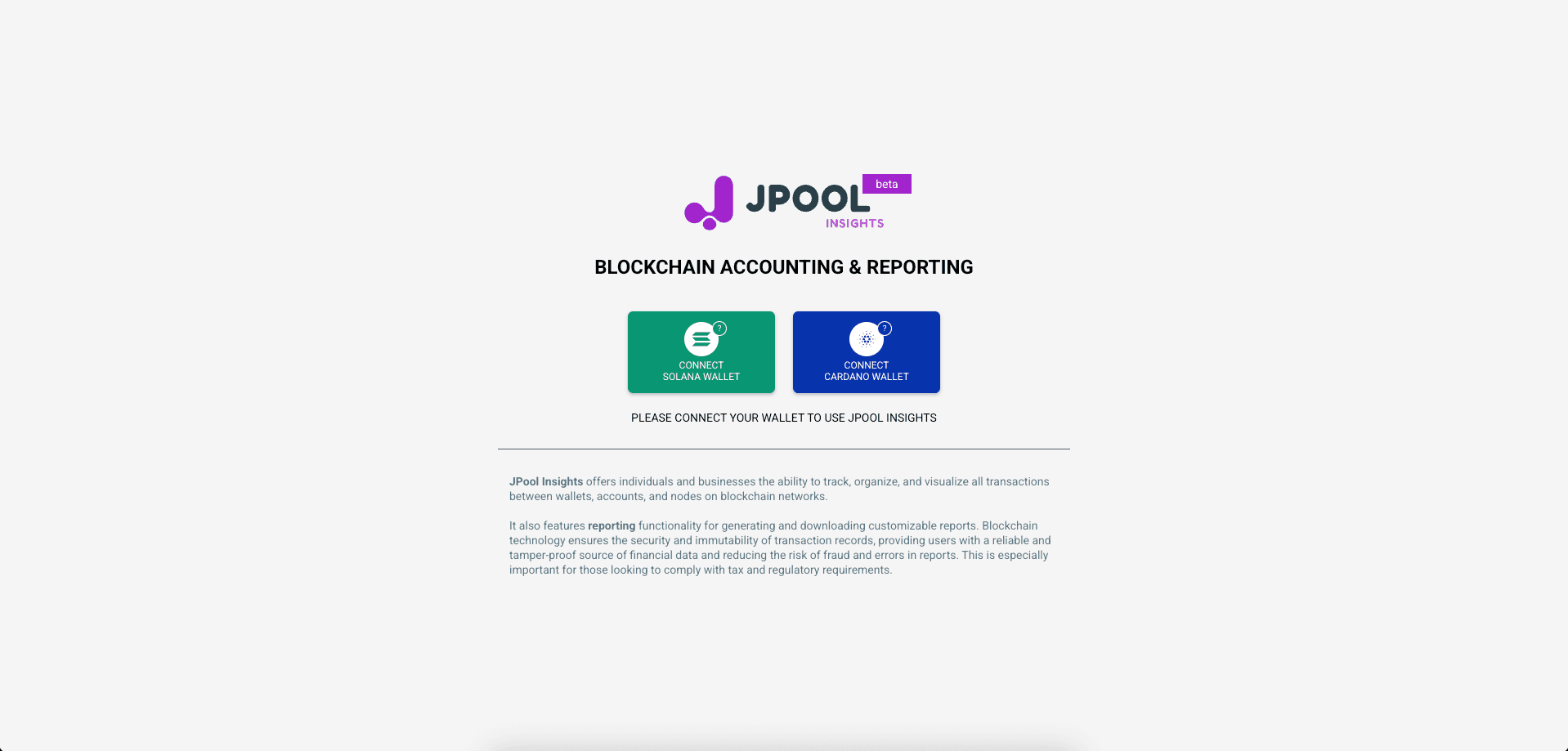 Jfactory - Solona on-chain accounting and bookkeeping