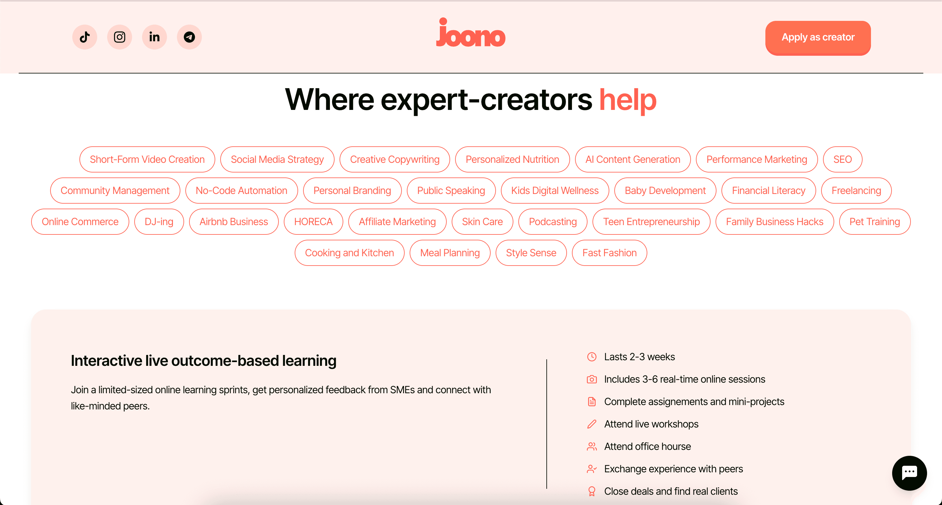 Joono - Live Learning Platform for role-based AI gallery image 1