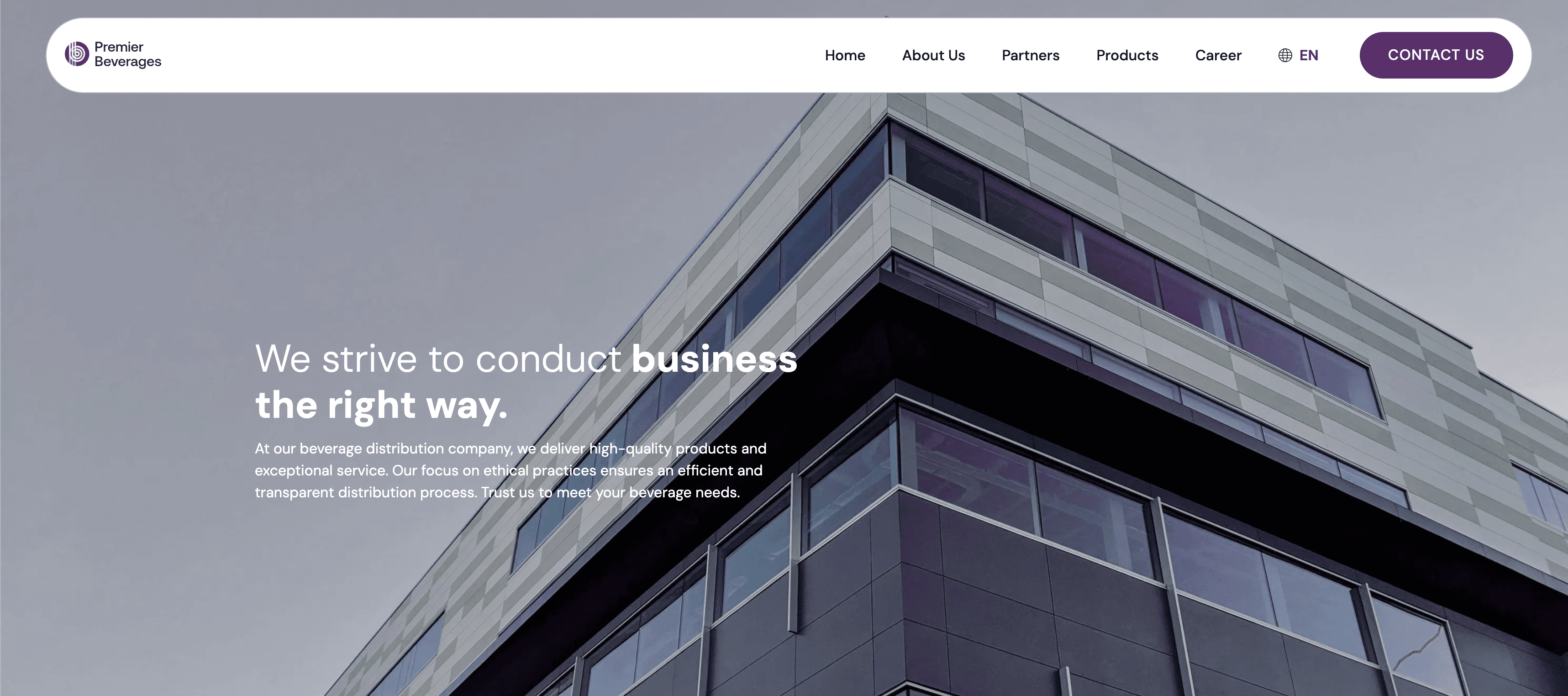 Premier Beverages Website & Admin Panel