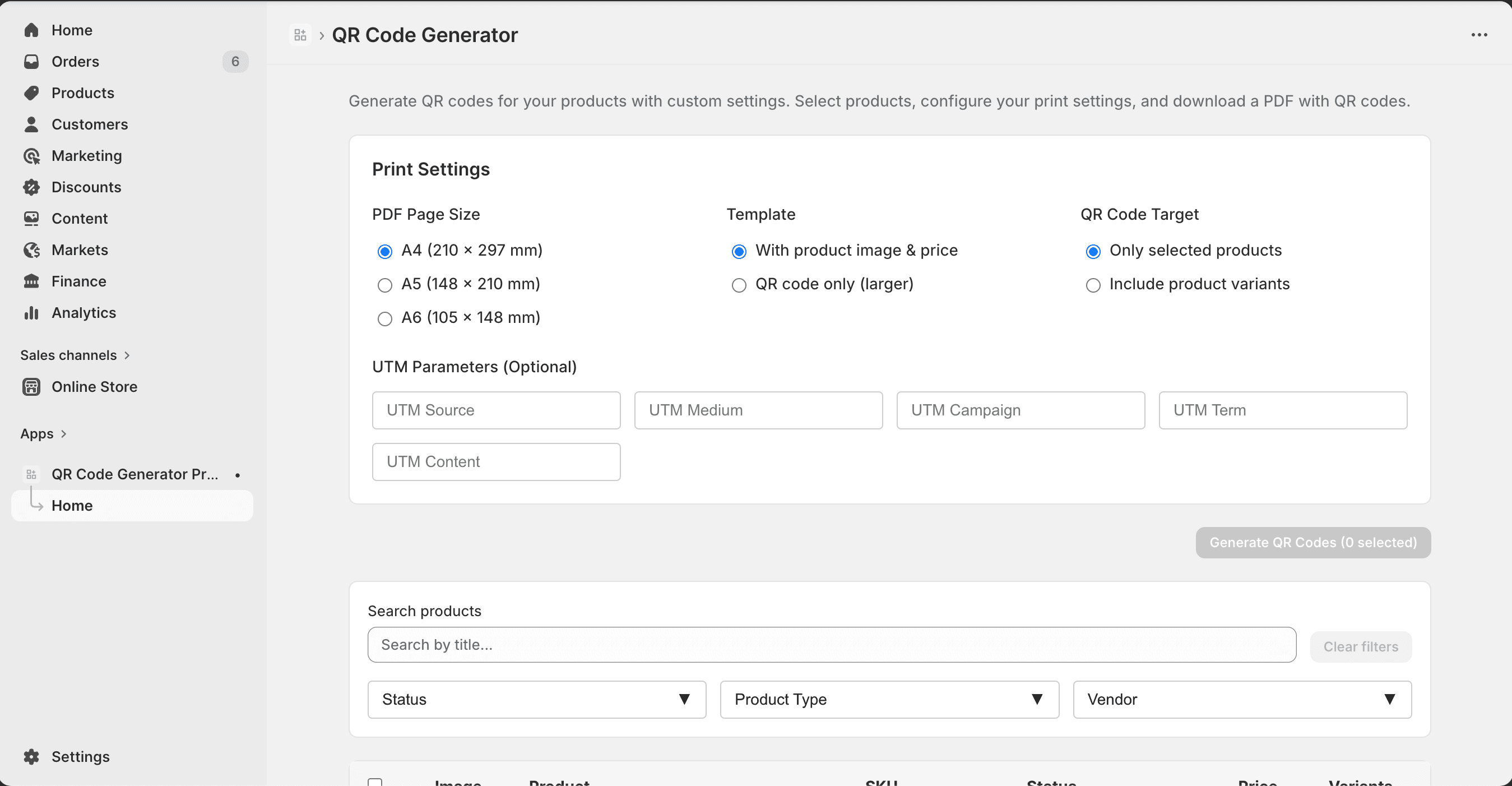QR File Generator - Shopify App